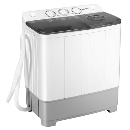2-in-1 Portable 22lbs Capacity Washing Machine with Timer Control, Gray Washing Machines at Gallery Canada