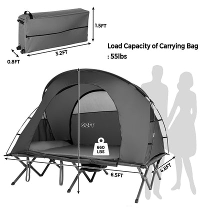2-Person Outdoor Camping Tent with External Cover, Gray at Gallery Canada