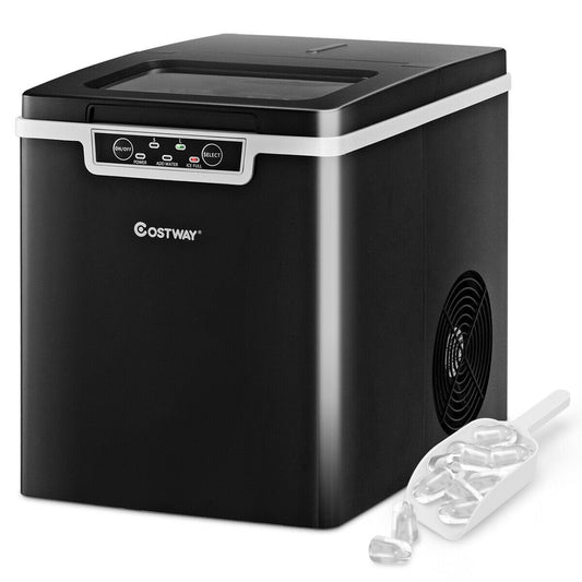 Ice Maker Machine with Scoop & Basket Black, Black at Gallery Canada