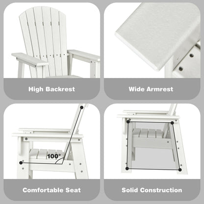 Patio Kids' Adirondack Chair with Ergonomic Backrest, White Kids Chairs & Seating at Gallery Canada