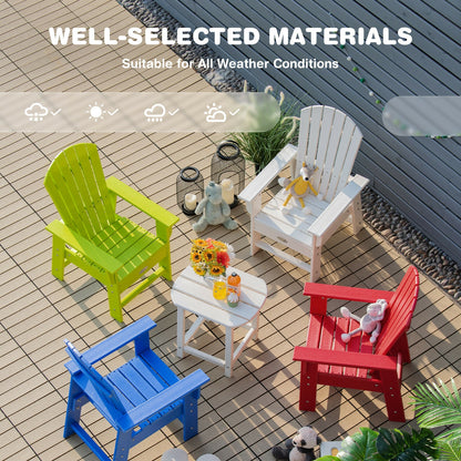 Patio Kids' Adirondack Chair with Ergonomic Backrest, White Kids Chairs & Seating at Gallery Canada