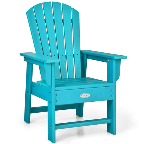 Kids Adirondack Chair, Ergonomic Backrest, Turquoise
