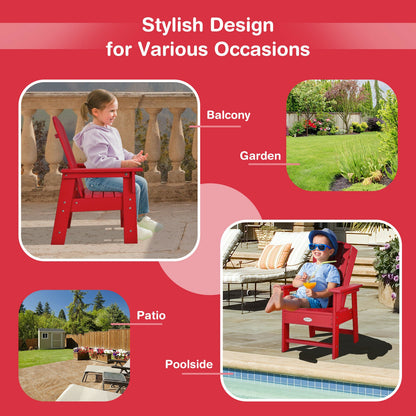 Kids Adirondack Chair, Ergonomic Backrest, Red Kids Chairs & Seating at Gallery Canada