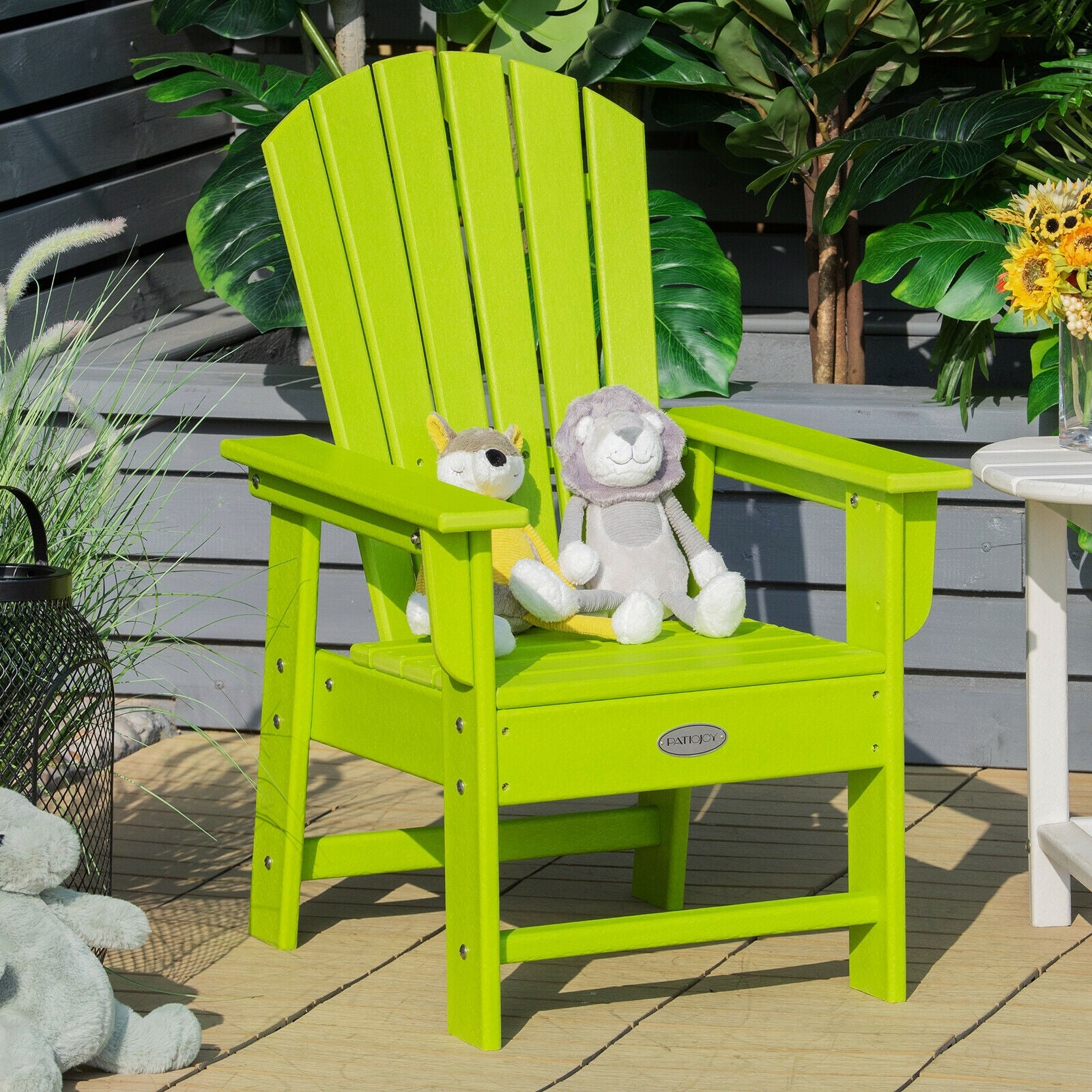 Kids Adirondack Chair, Ergonomic Backrest, Green Kids Chairs & Seating at Gallery Canada