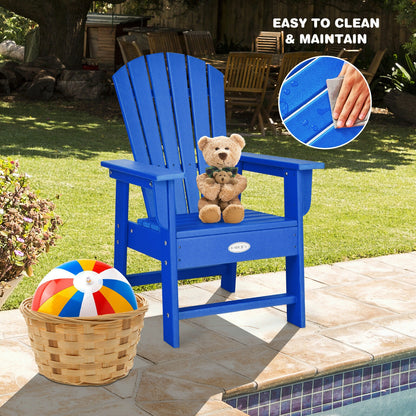 Patio Kids' Adirondack Chair with Ergonomic Backrest, Blue Kids Chairs & Seating at Gallery Canada