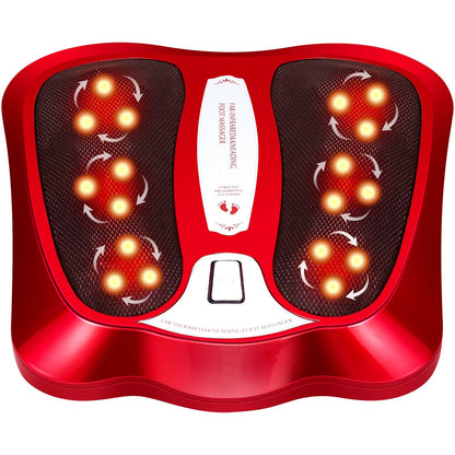 Shiatsu Heated Electric Kneading Foot and Back Massager, Red at Gallery Canada
