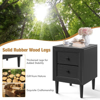 Thumbnail for Multipurpose Retro Bedside Nightstand with 2 Drawers - Gallery View 7 of 8