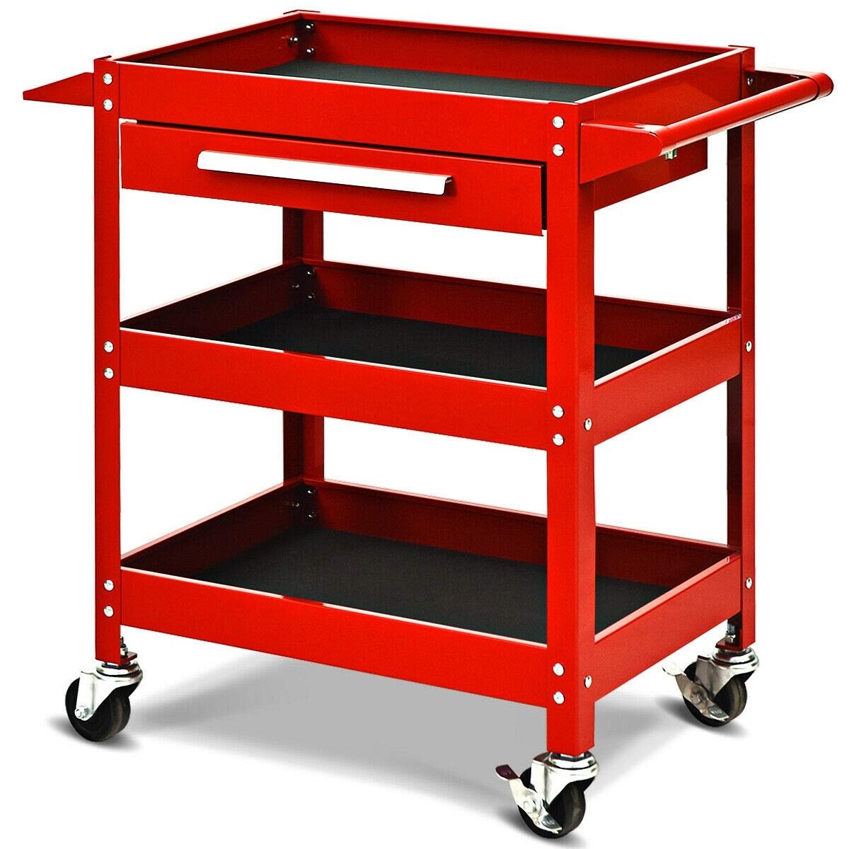 Rolling Tool Cart Mechanic Cabinet Storage ToolBox Organizer with Drawer, Red Garages at Gallery Canada