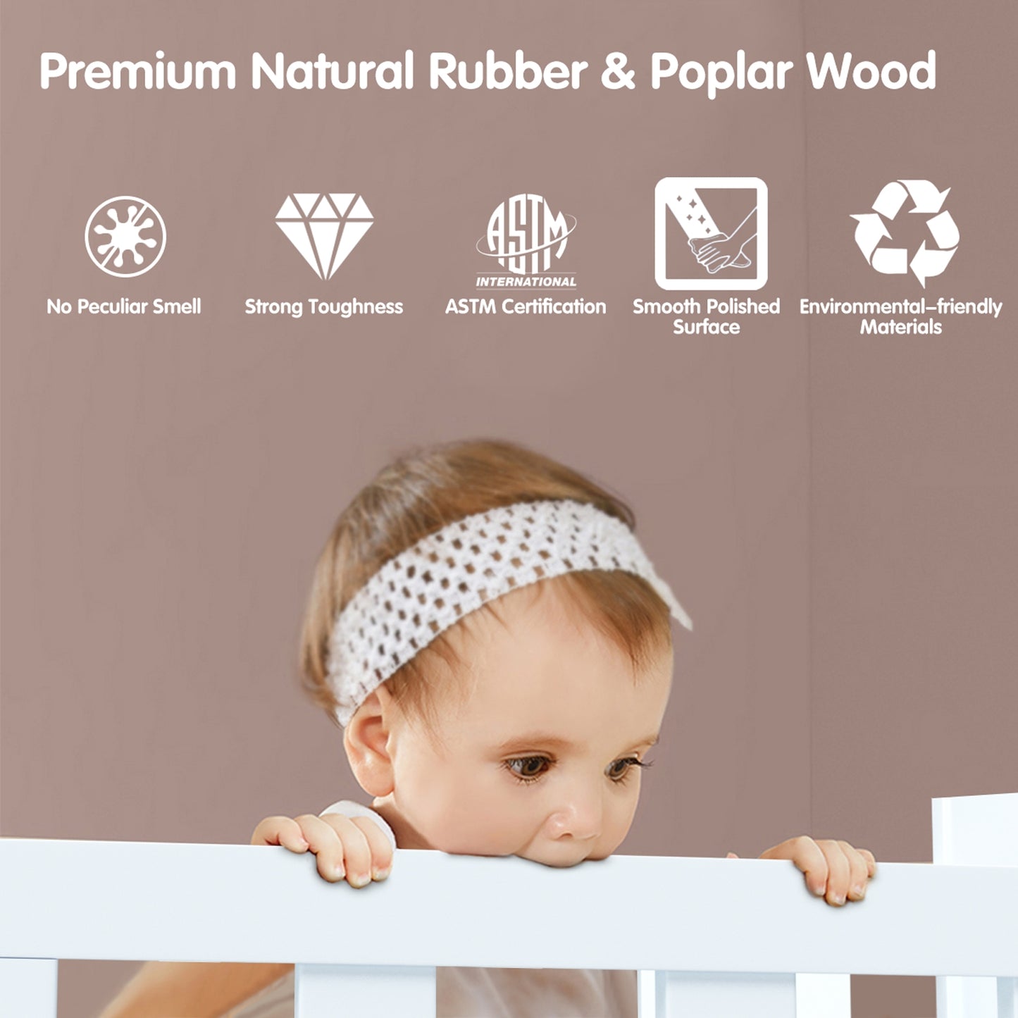 2-in-1 Convertible Kids Wooden Bedroom Furniture with Guardrails, White Toddler Beds at Gallery Canada