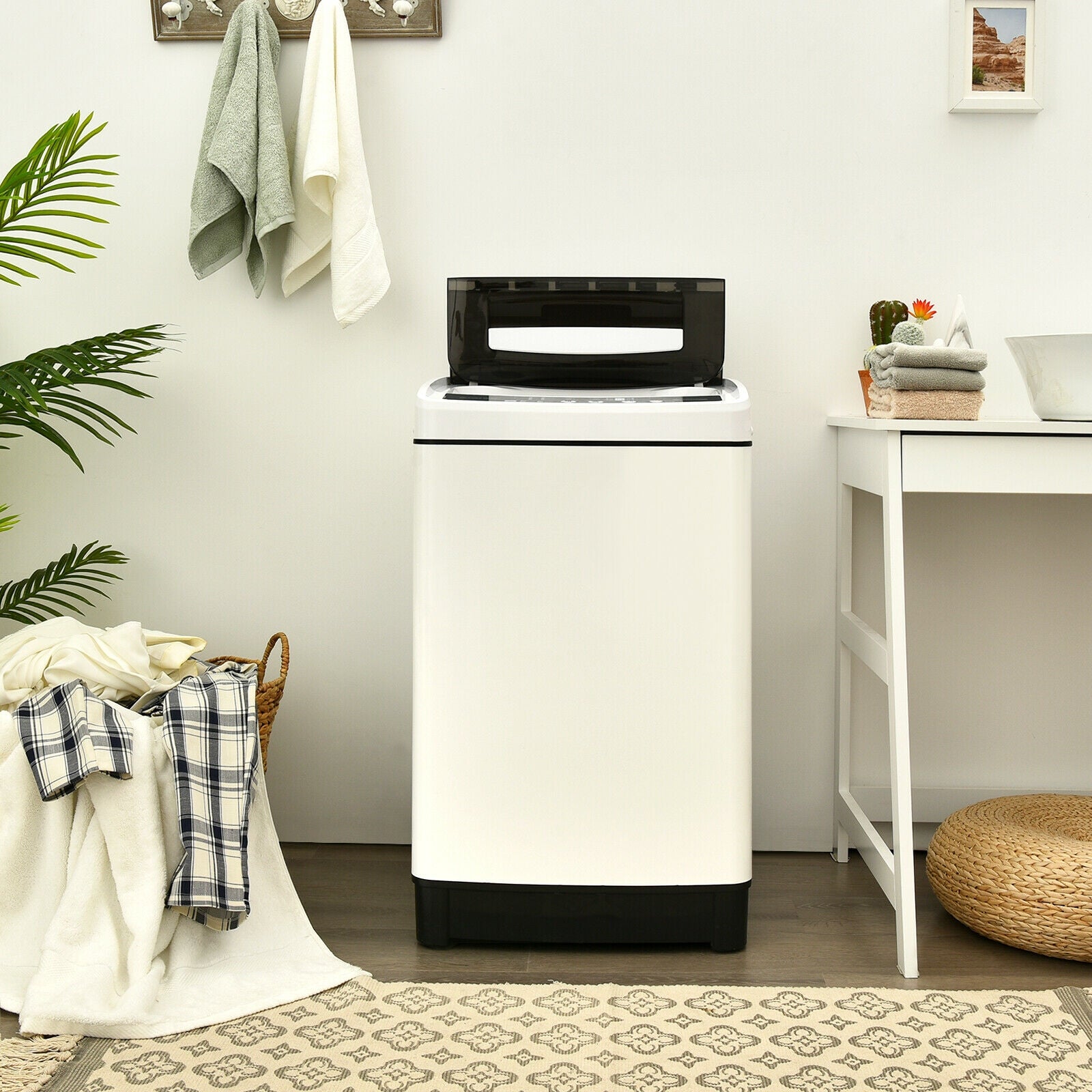 Full-Automatic Washing Machine 1.5 Cubic Feet 11 LBS Washer, White Washing Machines at Gallery Canada