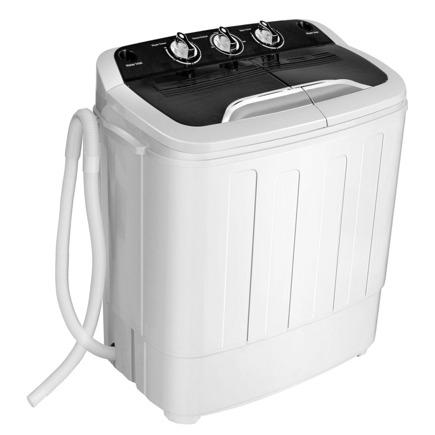 8 Lbs Compact Mini Twin Tub Washing Machine, Black Washing Machines at Gallery Canada