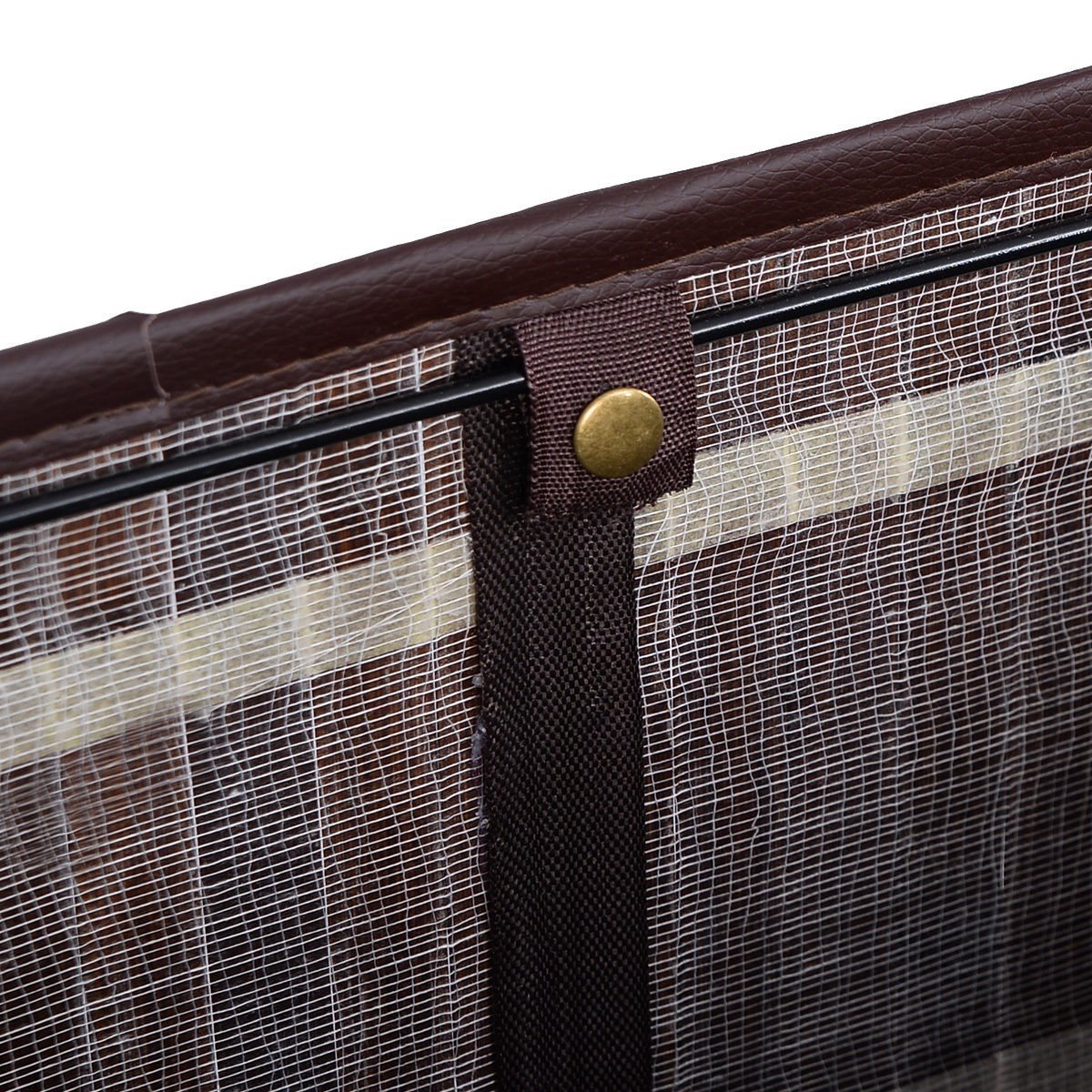 Rectangle Bamboo Hamper Laundry Basket Washing Cloth Bin Storage Bag Lid, Brown - Gallery Canada