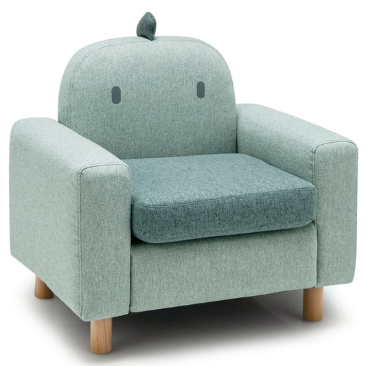 Kids Sofa with Armrest and Thick Cushion, Green - Gallery Canada