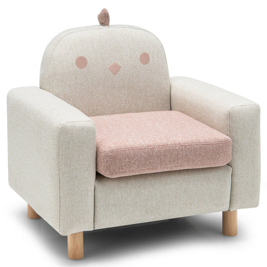 Kids Sofa with Armrest and Thick Cushion, Pink at Gallery Canada