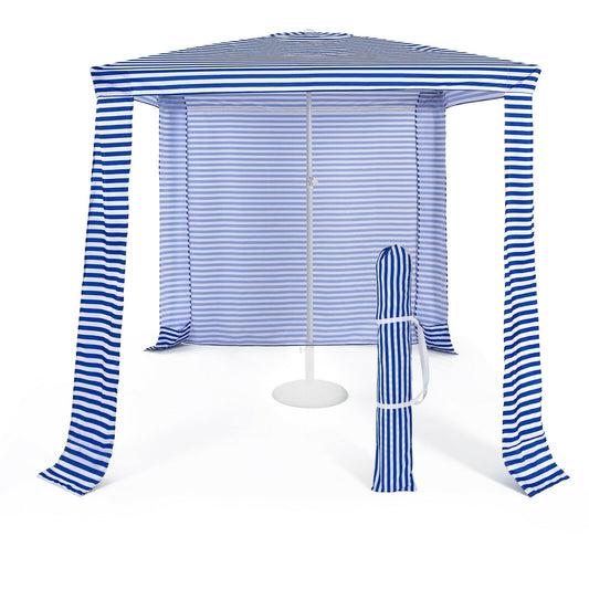 6.6 x 6.6 Feet Foldable and Easy-Setup Beach Canopy With Carry Bag, Navy Canopies Navy at Gallery Canada
