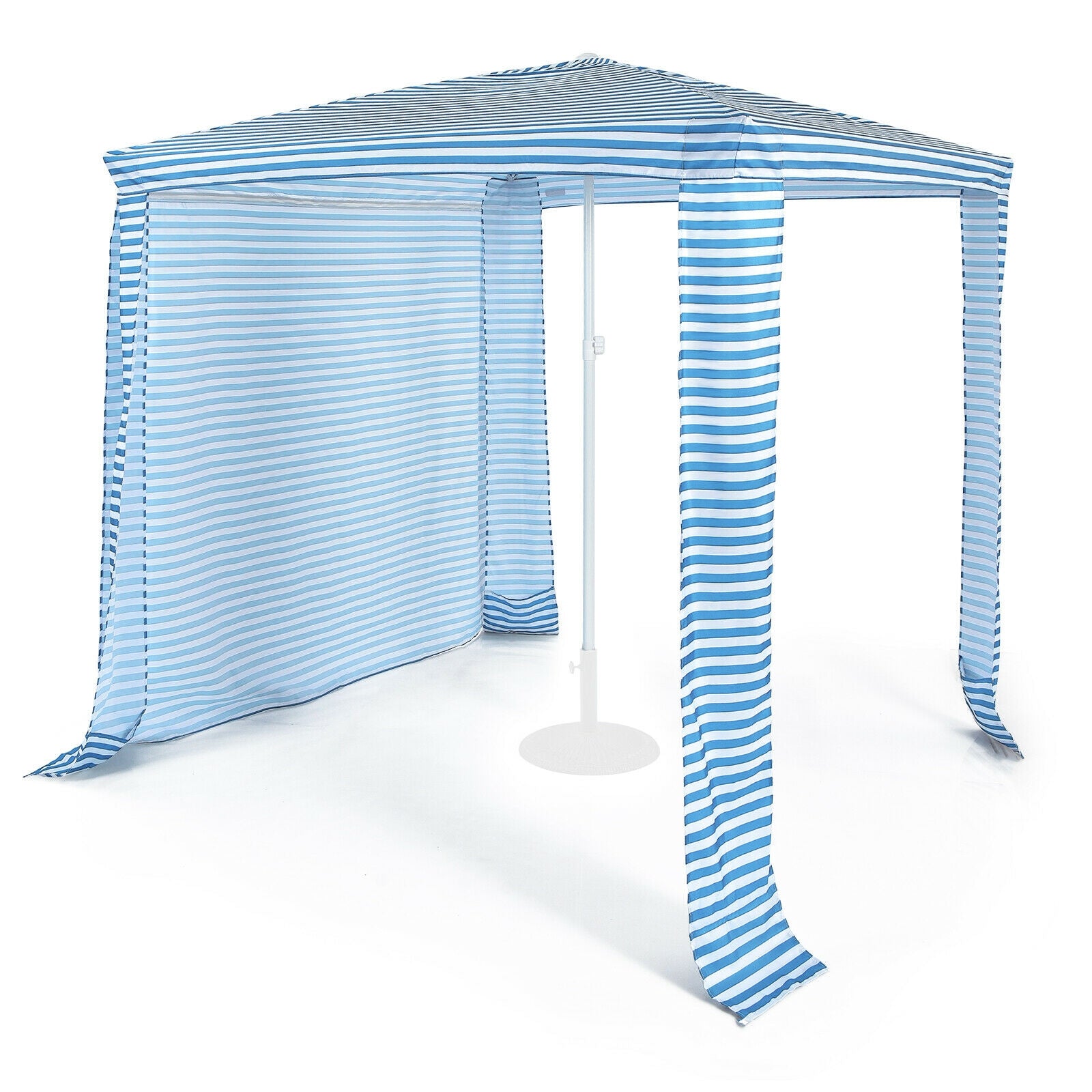 6.6 x 6.6 Feet Foldable and Easy-Setup Beach Canopy With Carry Bag, Blue Canopies at Gallery Canada