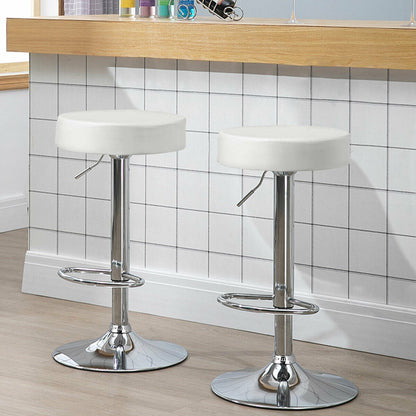 1 PC Round Bar Stool Adjustable Swivel Pub Chair, White Bar Stools at Gallery Canada