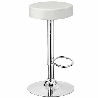 1 PC Round Bar Stool Adjustable Swivel Pub Chair, White Bar Stools at Gallery Canada