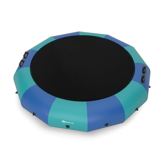 15 Feet Inflatable Splash Padded Water Bouncer Trampoline, Blue Trampolines Blue at Gallery Canada