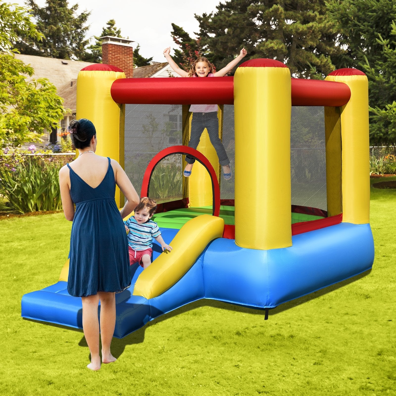 Kids Inflatable Jumping Bounce House without Blower - Gallery Canada