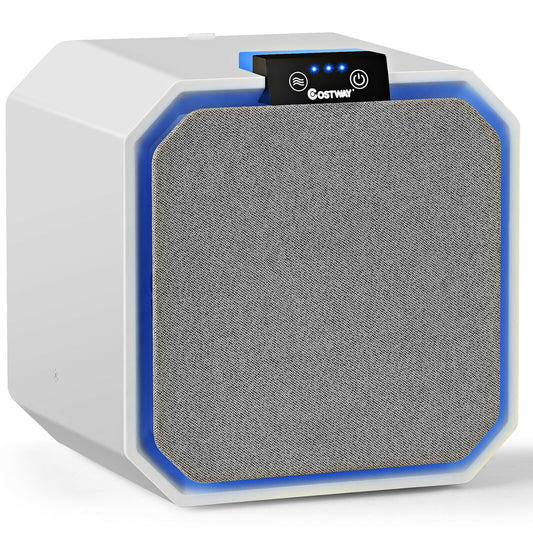 Desktop HEPA Air Purifier Home Air Cleaner with 2-in-1 Composite HEPA Filter, White