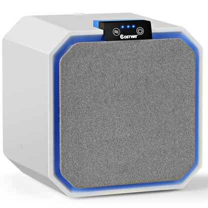 Desktop HEPA Air Purifier Home Air Cleaner with 2-in-1 Composite HEPA Filter, White Air Purifiers White at Gallery Canada