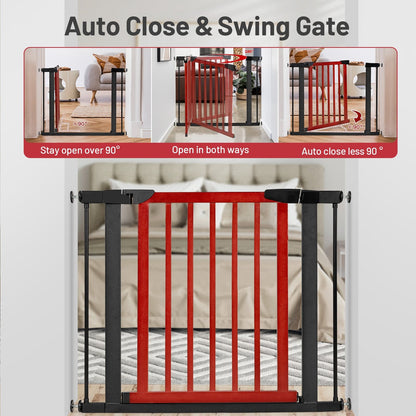 Extendable Safety Gate for Baby and Pet, Red - Gallery Canada