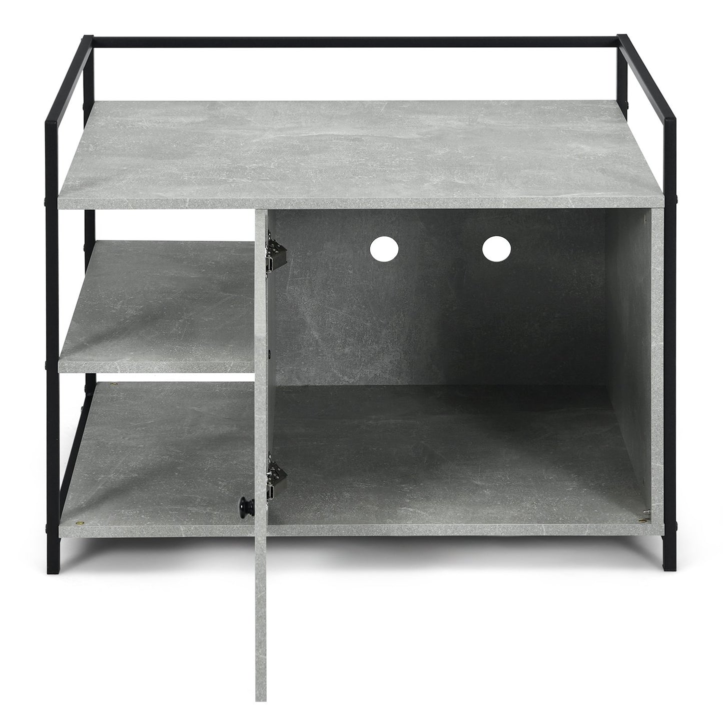 Enclosure Hidden Litter Furniture Cabinet with 2-Tier Storage Shelf, Gray - Gallery Canada