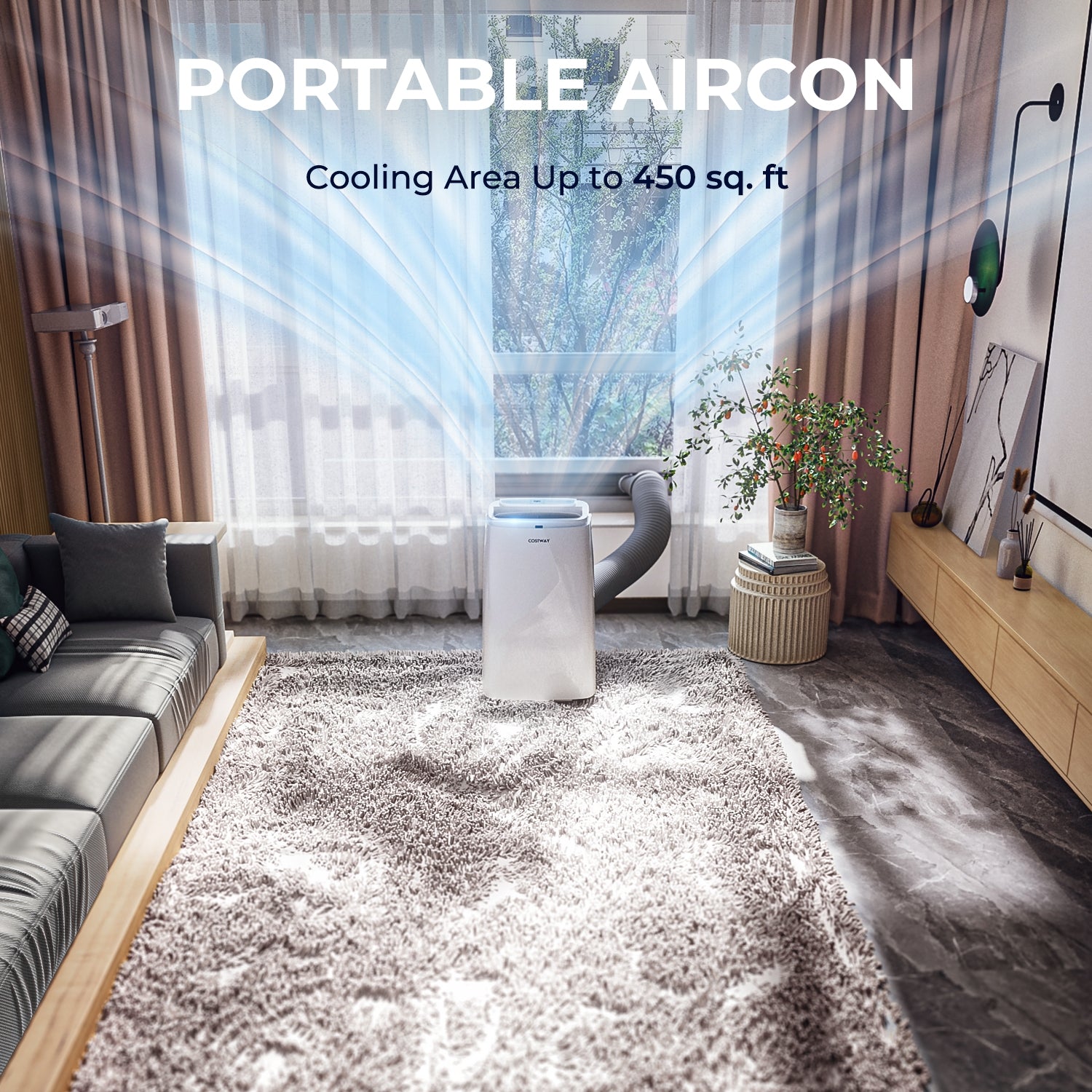 12000 BTU Portable Air Conditioner, With Remote, White Portable Air Conditioners at Gallery Canada