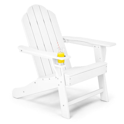 Outdoor Adirondack Chair With Built-In Cup Holder, White Adirondack Chairs at Gallery Canada