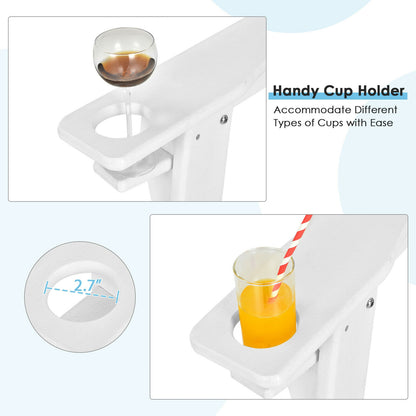Outdoor Adirondack Chair With Built-In Cup Holder, White Adirondack Chairs at Gallery Canada