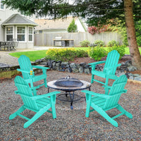Thumbnail for Outdoor Adirondack Chair with Built-in Cup Holder for Backyard Porch - Gallery View 6 of 7