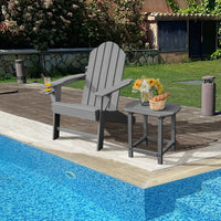 Thumbnail for Outdoor Adirondack Chair with Built-in Cup Holder for Backyard Porch - Gallery View 2 of 7