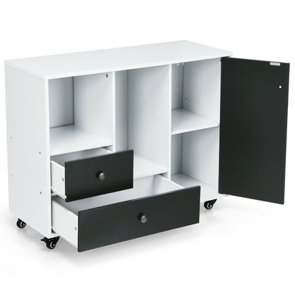 Lateral Mobile Filing Cabinet, 2 Drawers, Black File Cabinets at Gallery Canada
