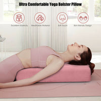 Thumbnail for Yoga Bolster Pillow with Washable Cover and Carry Handle - Gallery View 3 of 12