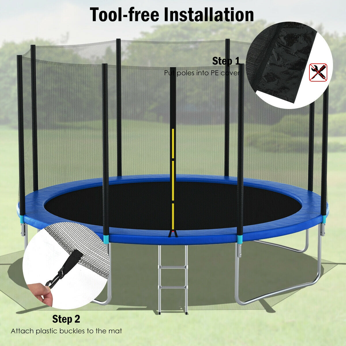 Replacement Trampoline Safety Enclosure Net-12 ft Trampoline Accessories at Gallery Canada