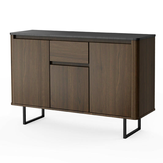 3-Door Kitchen Buffet Sideboard with Drawer for Living Room Dining Room, Brown - Gallery Canada