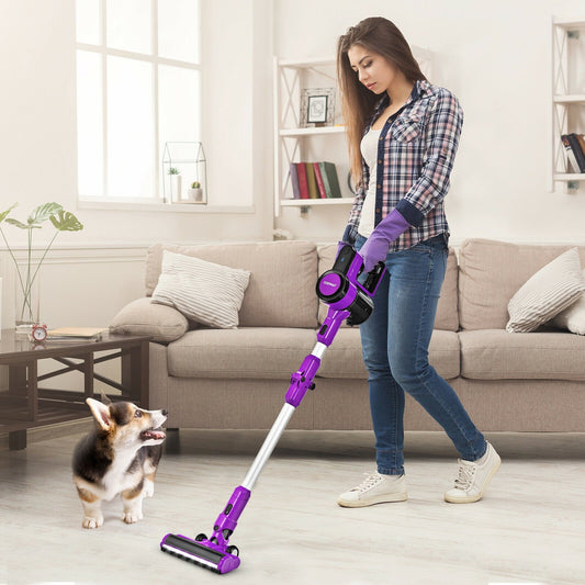 3-in-1 Handheld Cordless Stick Vacuum Cleaner with 6-cell Lithium Battery, Purple - Gallery Canada
