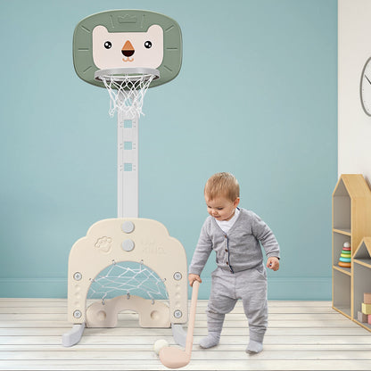 3-in-1 Adjustable Kids Basketball Hoop Sports Set, Green Toy Sports at Gallery Canada