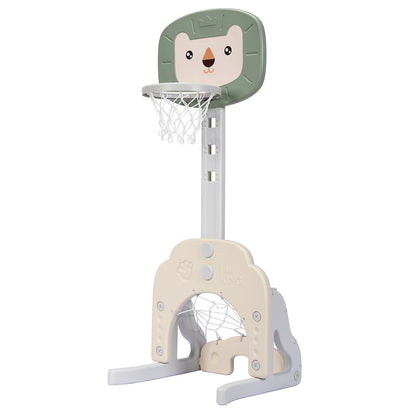 3-in-1 Adjustable Kids Basketball Hoop Sports Set, Green Toy Sports at Gallery Canada