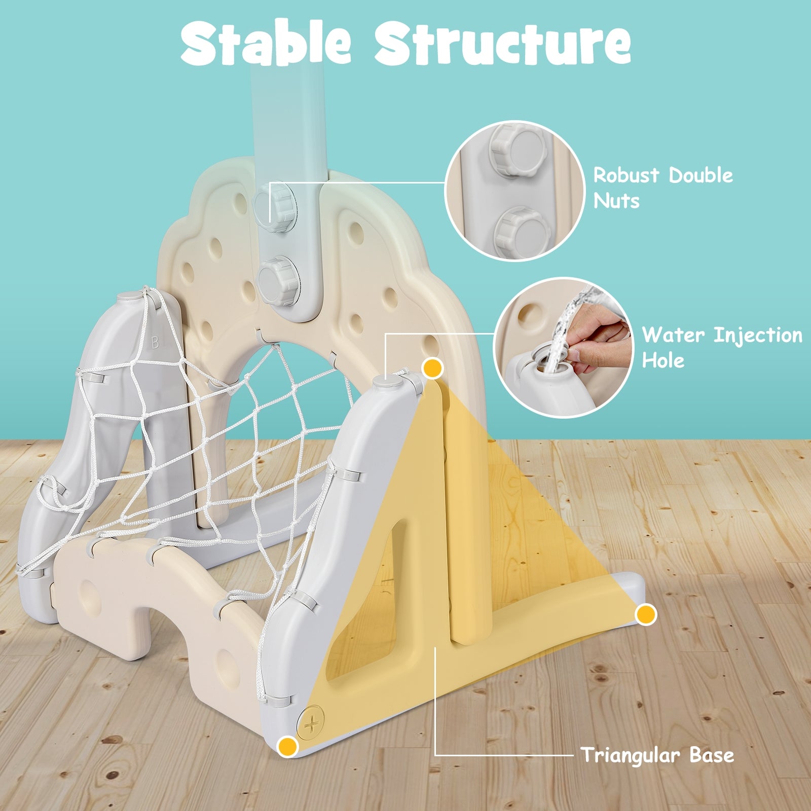 3-in-1 Adjustable Kids Basketball Hoop Sports Set, Green Toy Sports at Gallery Canada