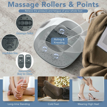 Steam Foot Spa Massager With 3 Heating Levels and Timers, White at Gallery Canada