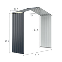 Thumbnail for Outdoor Storage Shed Extension Kit for 7 Feet Shed Width - Gallery View 4 of 5