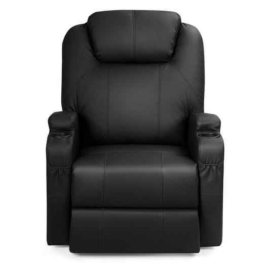 Power Lift Recliner Chair with Massage and Heat for Elderly with Remote Control, Black - Gallery Canada