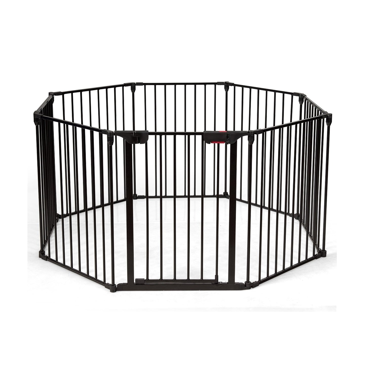 Adjustable Panel Baby Safe Metal Gate Play Yard, Black - Gallery Canada
