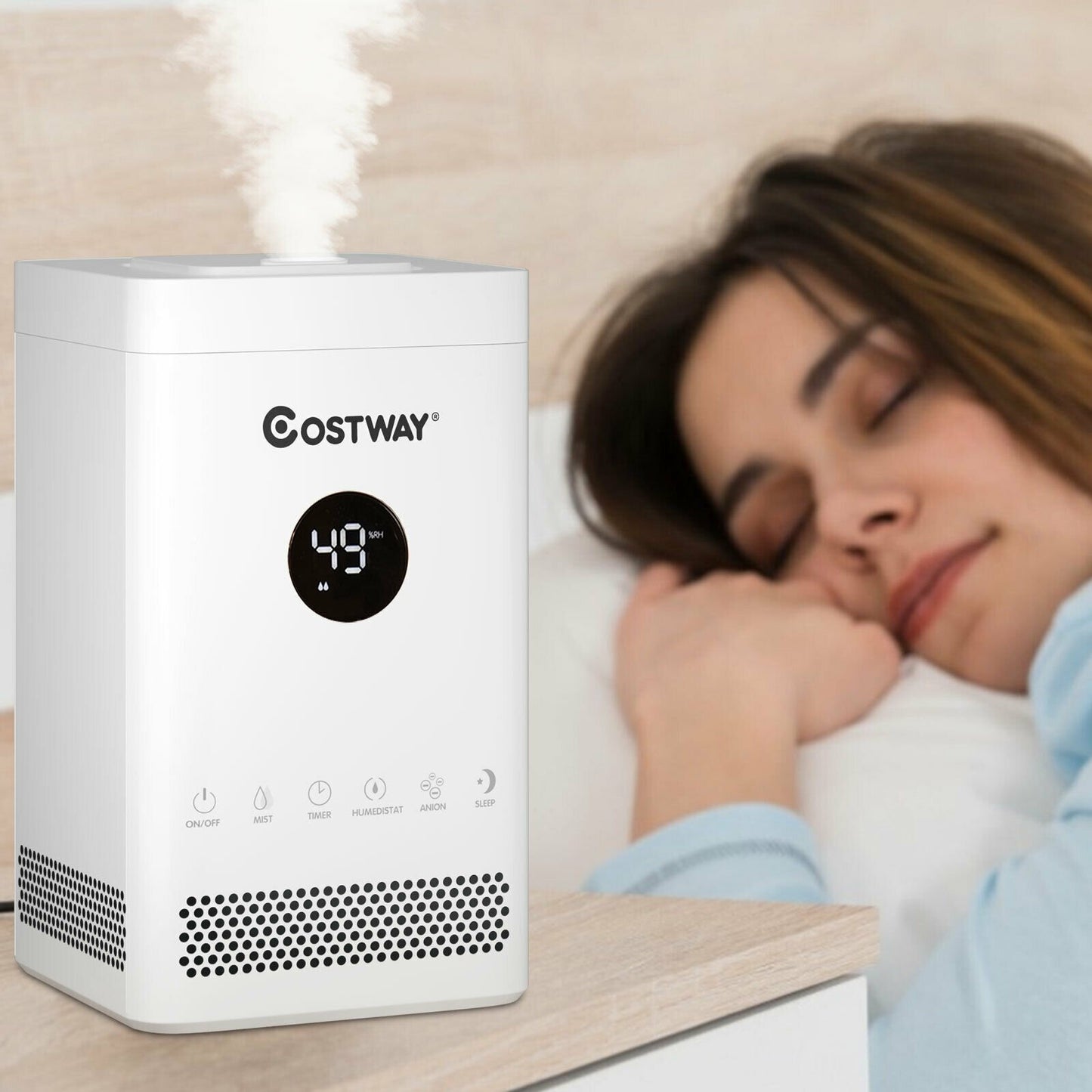 3.5L Quiet Top Fill Air Humidifier with Multiple Mode, White - Gallery Canada