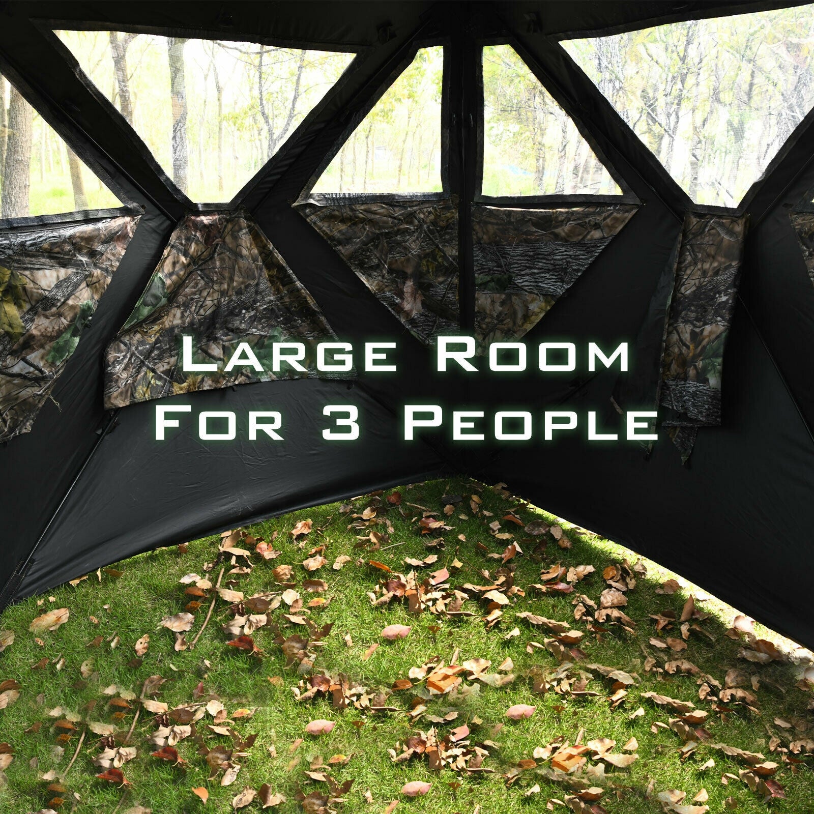 3 Person Portable Pop-Up Ground Hunting Blind with Tie-downs Tents at Gallery Canada