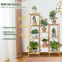 Thumbnail for 9/11-Tier Bamboo Plant Stand for Living Room Balcony Garden - Gallery View 6 of 10