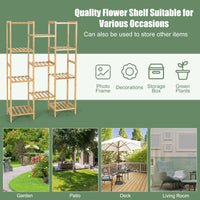 Thumbnail for 9/11-Tier Bamboo Plant Stand for Living Room Balcony Garden - Gallery View 3 of 9