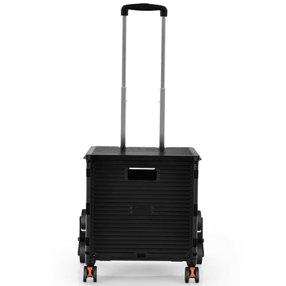 Foldable Utility Cart for Travel and Shopping, Black at Gallery Canada